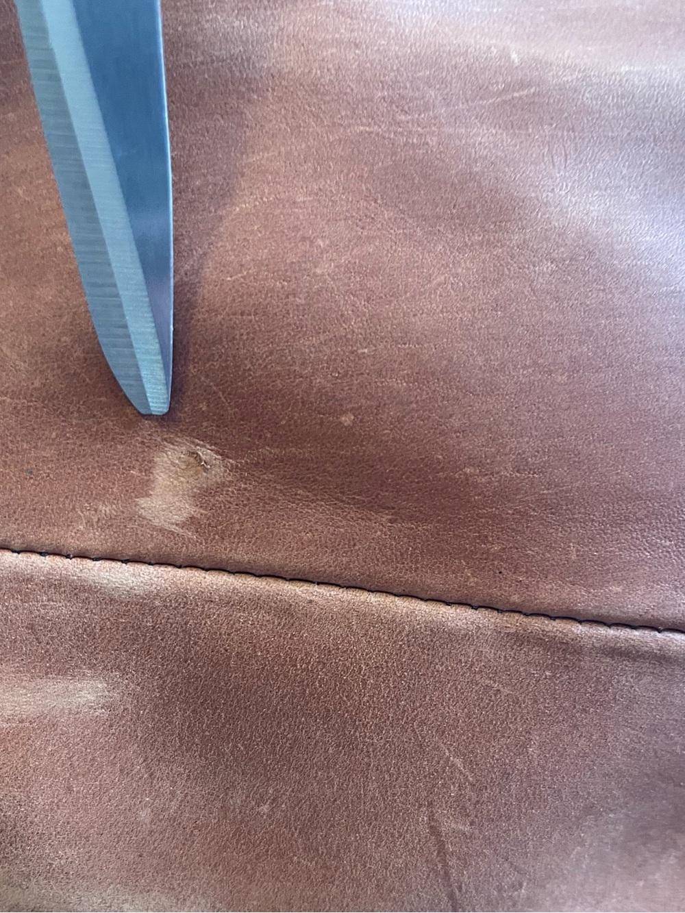Parker Clay Leather Tote bag Rust Brown classic Open Top design - Picture 13 of 16